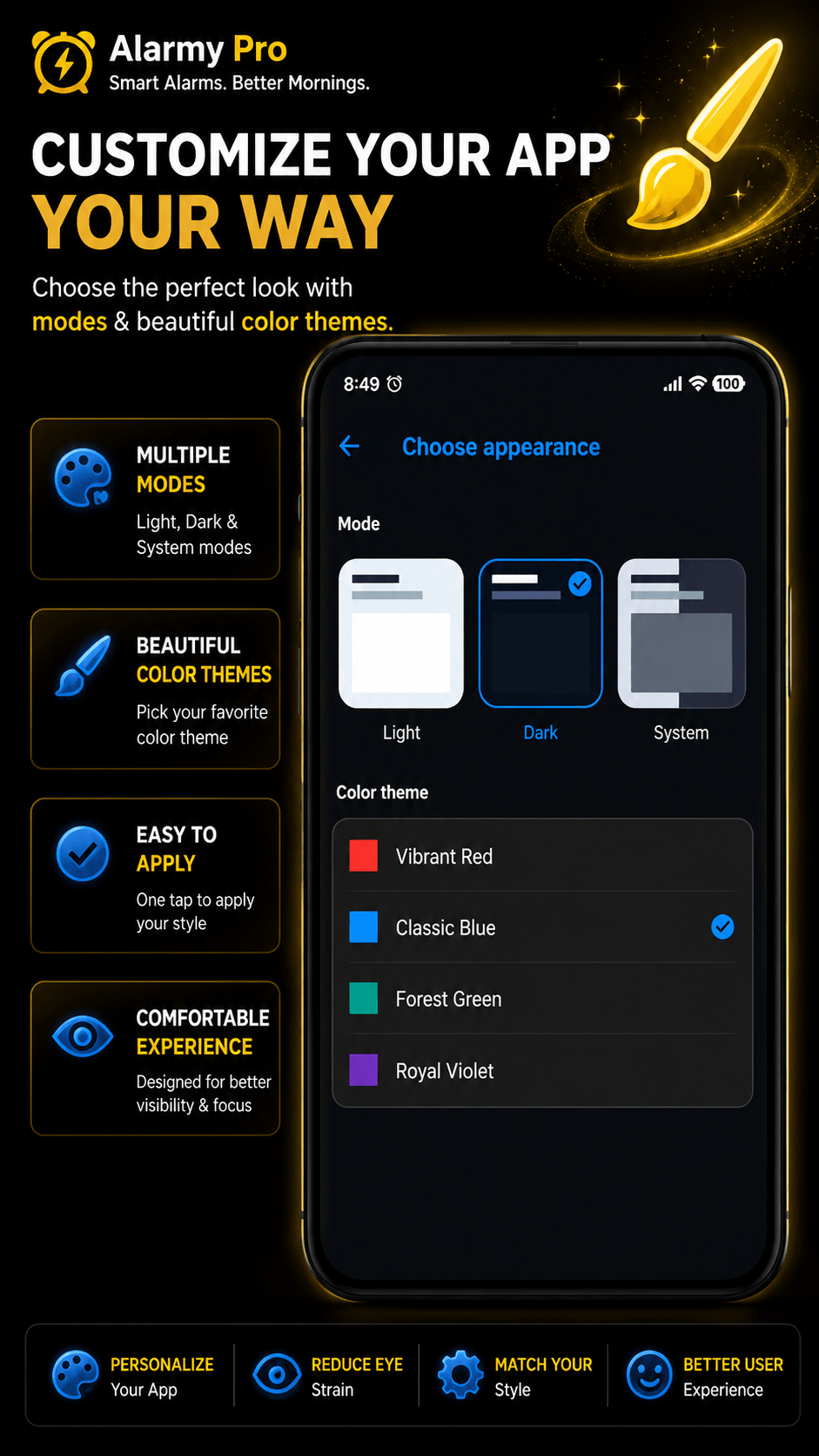 Alarmy Pro dark screenshot 8